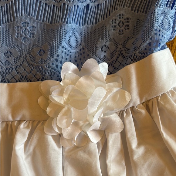 Emily West Blue and White Sleeveless Sundress for Weddings, size 12 - Picture 5 of 6